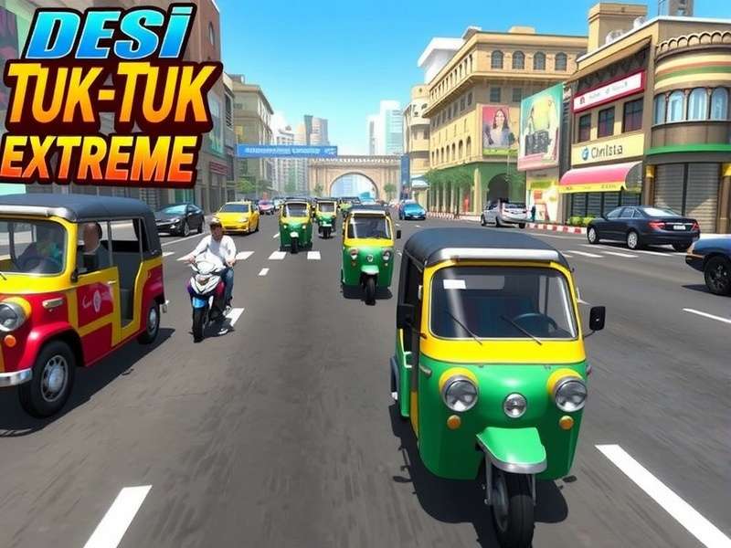 Desi Tuk Tuk Extreme Gameplay Featuring Auto-Rickshaws Racing Through Mumbai Streets